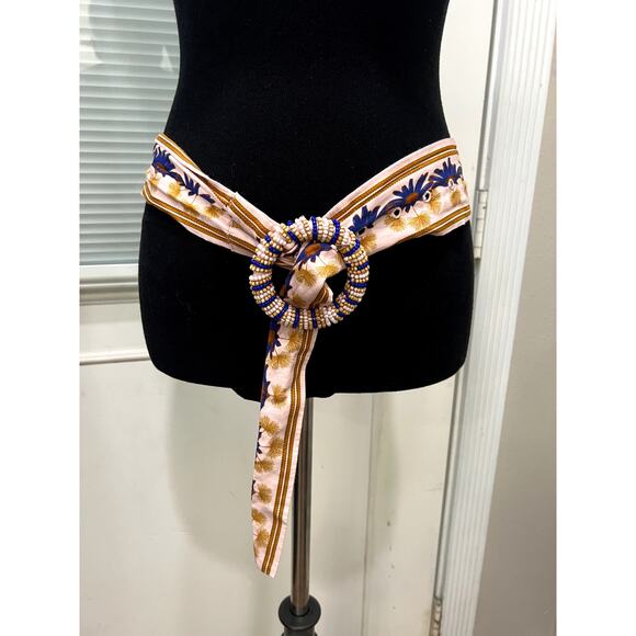 FARM Rio Accessories - Farm Rio Beaded Fabric Tropical Belt